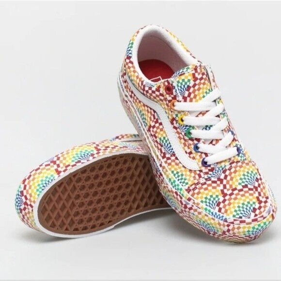 VANS Old Skool Pride Platfor Skate Shoes Size 6.5 New - Picture 6 of 6